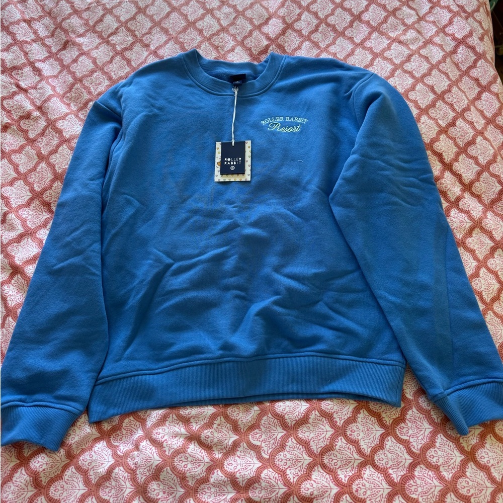 Roller Rabbit Target Women’s Crewneck Pullover Sweatshirt - Light Aqua